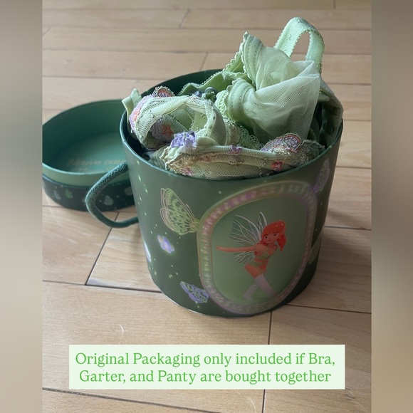 NWOT Flora Panty + Garter in Green - Picture 11 of 16